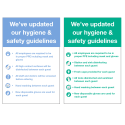 Updated Hygiene & Safety Guidelines