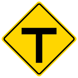 T intersection Traffic Sign